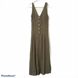 Row A Olive Button Long Tank Dress
